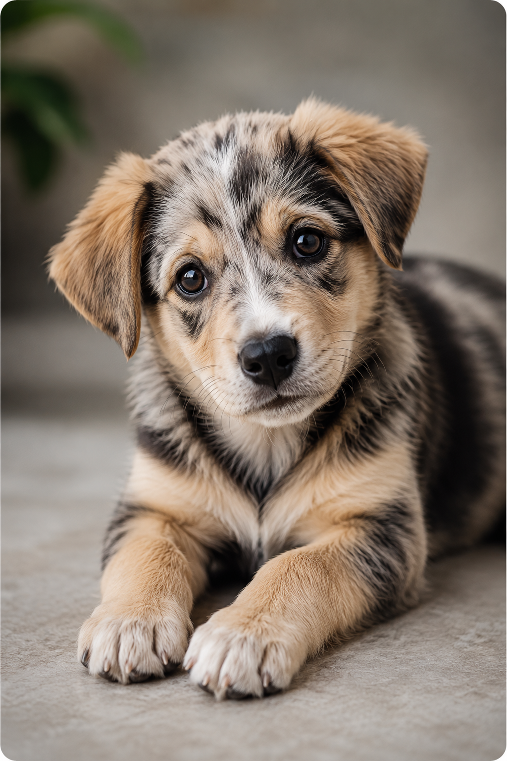 A dog's eyes, close up